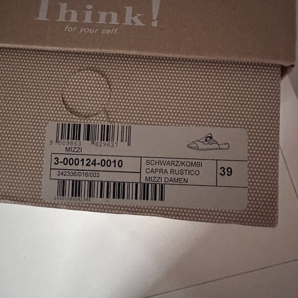 NIB - Think! MIZZI Sandals - Black - Picture 10 of 10